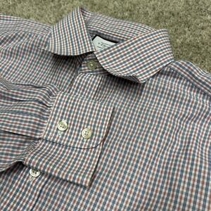 Charles Tyrwhitt Shirt Mens 15.5 35 Slim Fit Plaid Red White Blue (Flaw)